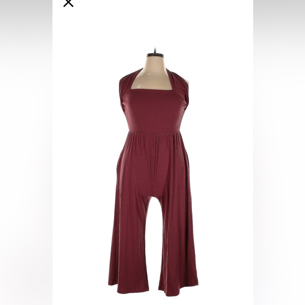 Elegant Burgundy Jumpsuit